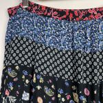 Requirements Vintage Y2K Crinkle Tiered Patchwork Floral Boho Long Skirt XL Photo 2