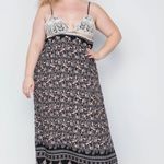 Boutique Plus Black Paisley & Crochet Maxi Dress 1X Photo 2