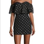 Lovers + Friends  Revolve Lush Strapless Dress in Black Gold Polka Dot size Small Photo 6