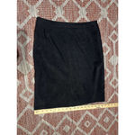 J. McLaughlin  Faux Suede Solid Black Pencil Skirt Zip Pockets Sz 4 Photo 2