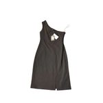 DKNY  Women's One-Shoulder Black Midi‎ Dress Size 6 Party Cocktail Photo 4