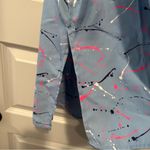 Chris & Carol  Blue Paint Splatter Scoop Neck Sleeveless Tank size Small Photo 6