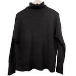 White House | Black Market Black Mock Neck Ribbed Sweater Long Sleeves Small NEW Photo 0