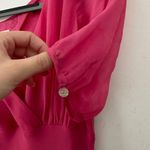 Silk Pink Milkmaid Midi Dress Size XS Photo 3