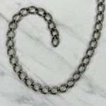 Abalone Shell Rhinestone Statement Chain Link Belt One Size (OS) ✨ Silver Photo 8