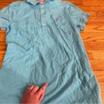 Lilly Pulitzer Turquoise Blue Collared Short Sleeve Cotton Polo Shirt Dress M Photo 15