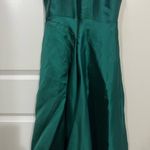 Badgley Mischka Marine Green Stretch Mikado Gown Size 4 US $650 Photo 3