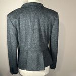 Ann Taylor  Notched One Button Peplum Blk Grey Blazer Wool Blend size 14 NEW NWT Photo 2