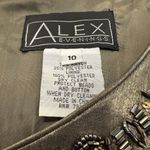 Alex Evenings Women's 10 Maxi Dress W/ Jacket Green Beaded Set Formal Metallic Photo 12