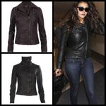 ALLSAINTS ππ Belvedere Jacket ~ 100% Leather Moto Dark Brown Size US 4 Photo 1