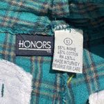 Vintage 90s honors green plaid high waist pleated mom shorts Size 10 Photo 3