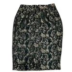 Worthington Pencil Skirt - Size 8 - Black and Gold Brocade - Back Zip Photo 0