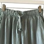 ZARA  Green Viscose Wide Leg Y2K  Drawstring Waist High Rise Pants SZ XS #2130 Photo 1