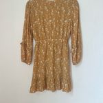Anthropologie  Dolan Mustard Floral Long Sleeve Dress size XS Photo 6