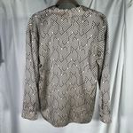 Sanctuary  Black White Geometric Button Down Blouse XS Long Sleeve Work Shirt Top Photo 10