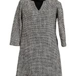 Vintage Turtleneck Tweed Mod Shift Mini Dress with Pockets Gray Size M Photo 7