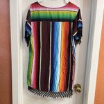 Judith March  Dress Women Large Rainbow Fringe Boho Coastal Cruise Resort Beach Photo 1