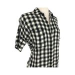 Madewell COURIER BLACK WHITE CHECK BUFFALO PLAID FLANNEL SHIRTDRESS XS Photo 7