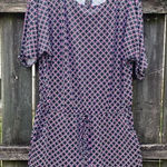 Jessica Howard  Geometric Print Pink Navy Romper | L Photo 0