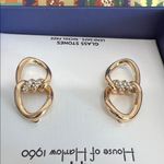 House of Harlow 1960 | Double Loop Gem Earrings ✨ Gold Photo 4