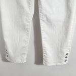  Slimming Cropped White Jeans Size 6P Chico's Girlfriend Slim Leg Crop Photo 3