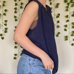 Fruit of the Loom Vintage Navy  Sleeveless Cotton Tee Tank Photo 2