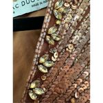 Mac Duggal EMBELLISHED V NECK BUTTERFLY SLEEVE COLUMN GOWN IN COPPER 5538 SIZE 8 Photo 10