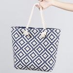 Summer & Rose Navy Diamond Tote Bag Photo 2