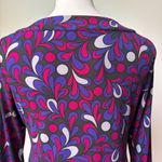 Oscar de la Renta  Jersey Knit Long Sleeve Multi Color Top, Sz M Photo 7