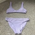 Aerie light purple ribbed bikini TOP AND BOTTOM!! Photo 1