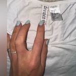 H&M Basic Divided White Crop Top Photo 3