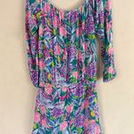 Lilly Pulitzer  Pink and Blue off shoulder Patterned skort romper size XS Photo 1
