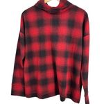 J Jill Fit Top Red Plaid Pullover Knit Long Sleeve Size Small New Photo 0