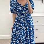 ZARA Womens XS Printed Pop Puff Sleeve Maxi Dress •Surplice Neckthe tag is off Photo 10