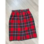 Charter Club Vintage Plaid Wool Skirt Women Waist Christmas Holiday Academia USA  Photo 4