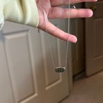 Kendra Scott Necklace Elisa Pendant Silver Cobalt Cat's Eye Photo 3