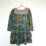 Tuckernuck Alix of Bohemia Squash blossom Dress Size M Turqoise patchwork whimsical floral Photo 4