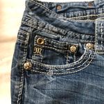 Miss Me jeans low/mid rise bootcut flare curvy fit stretchy distressed ripped cross embellished rhinestone-Size 31 Photo 3