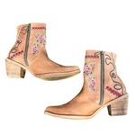 Anthropologie  Marco Delli Embroidered Leather Western Boot Size 36 Floral Cowboy Photo 8