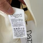 Dazy Polo White Cream Pearl Buttons Contrast Trim Blouse Shirt Size XSmall NWT Photo 5