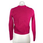 LOFT Women's Pink Chucky Knit Button V Photo 2