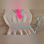 Betsey Johnson Alabaster crochet knit sleeveless dress tan size medium NWT Photo 8