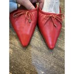 Steve Madden Lorrin Red Leather Bow Pointed-Toe Mules Photo 5