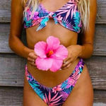Blackbough ✨ Miami Nights Neon Tropical Print Bikini in Sz Small✨ Photo 0