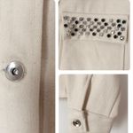 ZARA Rhinestone Cream Cropped Jacket Photo 10