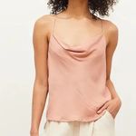 Grade & Gather  Cowl Neck Silky Top in Rose Size Small Photo 1