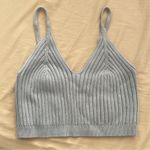 Free People  Light Green Ribbed Crop Top Photo 1