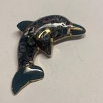 Hand Made Hand Crafted Ceramic Brooch Pin Dolphin Hand Painted Photo 9