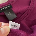 Ann Taylor Plumb Color 3/4 Sleeve Scoop Neck Lightweight /Cutout Knit Sweater XS Photo 11