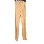 L'Academie  Nude Tapered Pant Taupe XS Split Hem Tan Trousers Italian Career $198 Photo 1